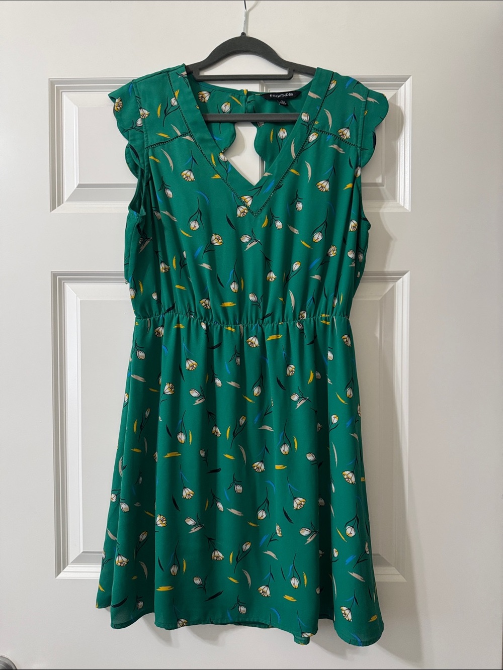 41 Hawthorn Teal Green Floral Casual Dress